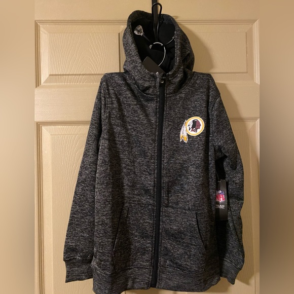 Kids Washington Redskins Hoodie Size 14/16 full zipper NWT NFL Team Apparel - Picture 1 of 5